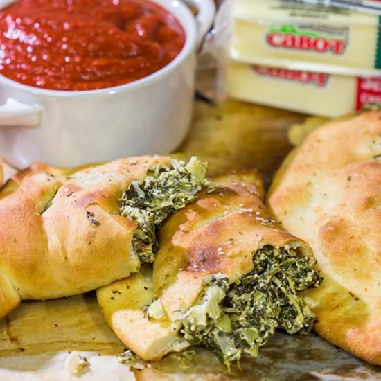 Spinach Artichoke Calzones