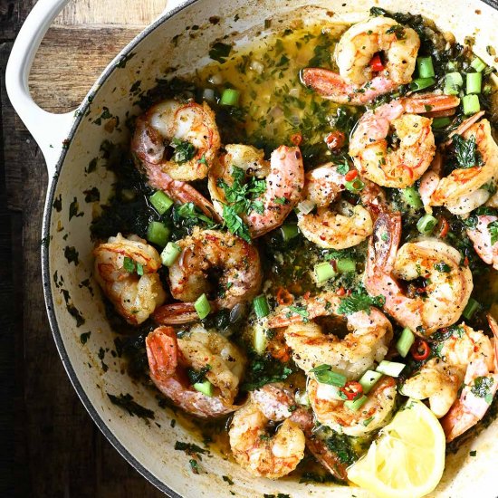 20 Minute Chimichurri Shrimp