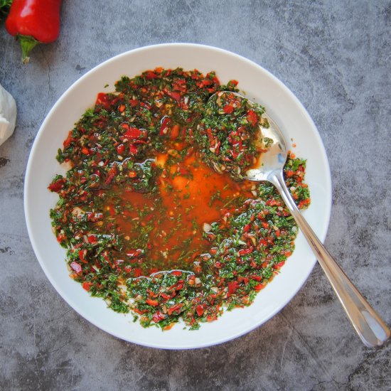 Serrano Pepper Chimichurri Sauce