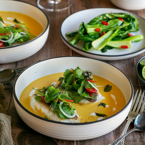 Red Snapper with Coconut Curry