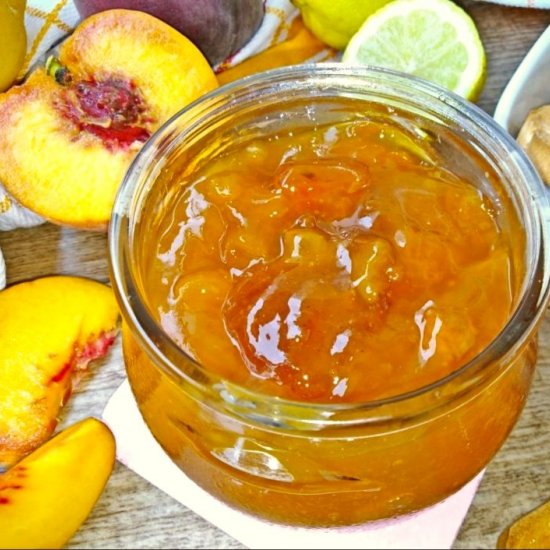 No pectin peach jam with cinnamon