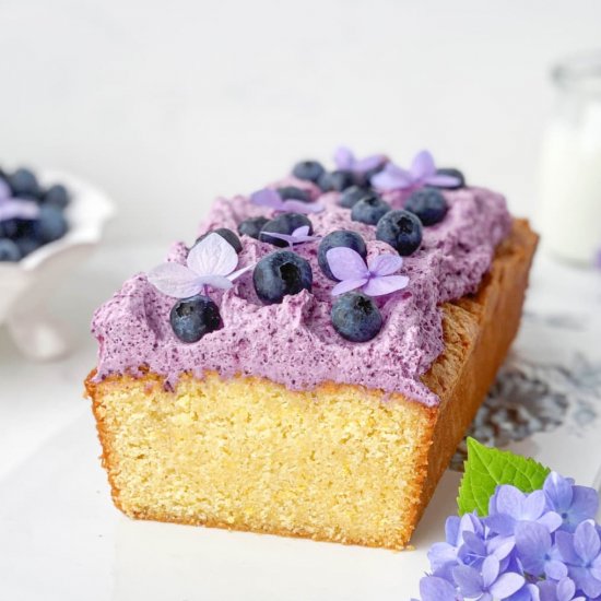 Blueberry Cornmeal Pound Cake