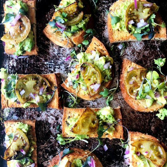 Fried Green Tomato Tartines