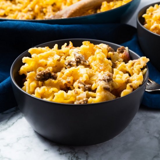 Taco Beef Mac and Cheese