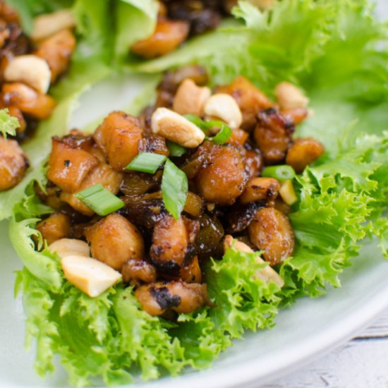 Cashew Chicken Lettuce Wraps