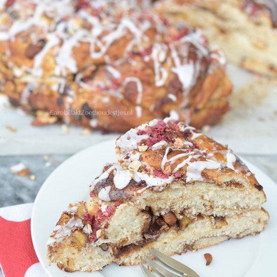 Sweet filled Pretzel bread