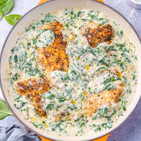 CREAMY CHICKEN SPINACH