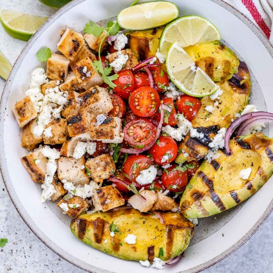 GRILLED AVOCADO CHICKEN SALAD