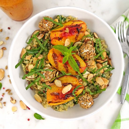 Grilled Peach Quinoa Salad