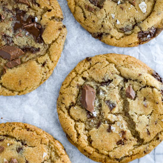 Dark Milk Chocolate Chunk Cookies