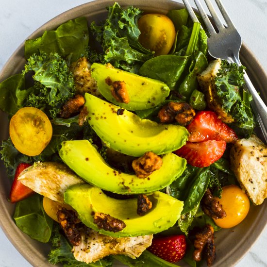 Summer Strawberry Salad w/ Avocado