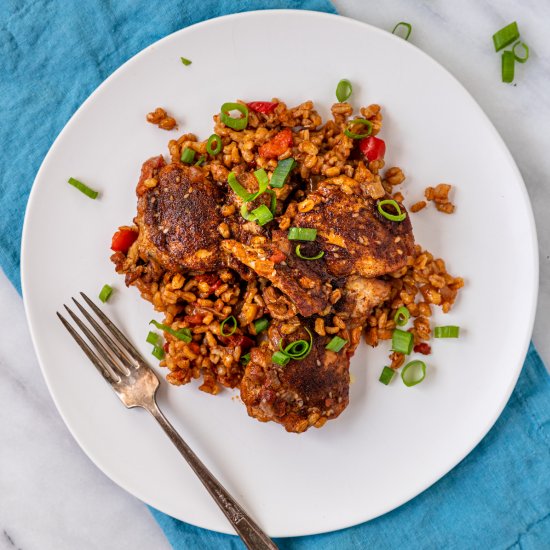 Moroccan Spiced Chicken and Barley