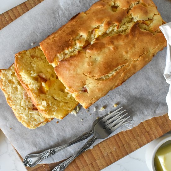 Peaches and Cream Yogurt Loaf