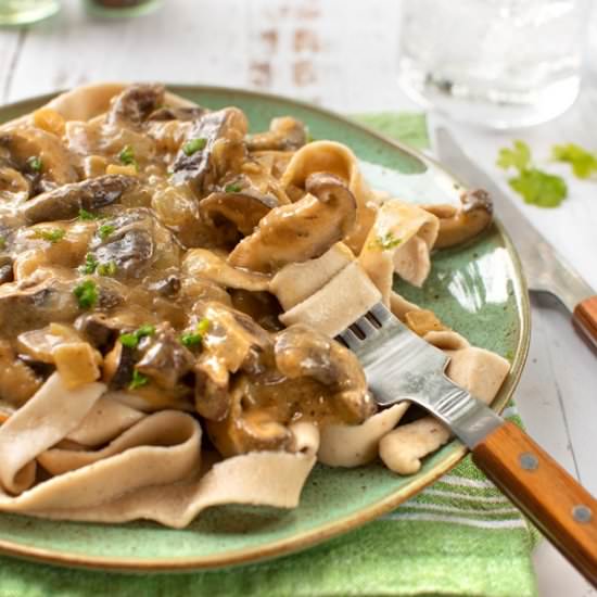 Shiitake Mushroom Stroganoff