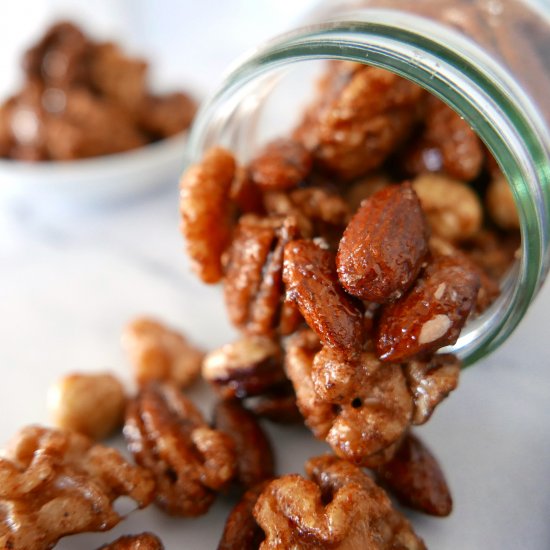 Spicy Candied Mixed Nuts