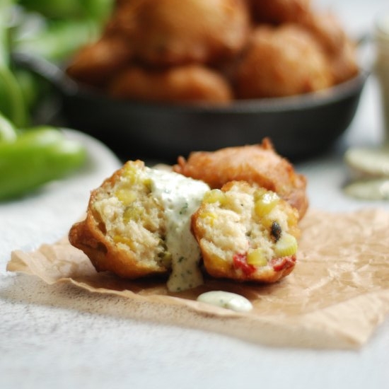 Hatch Chile & Roasted Corn Beignets