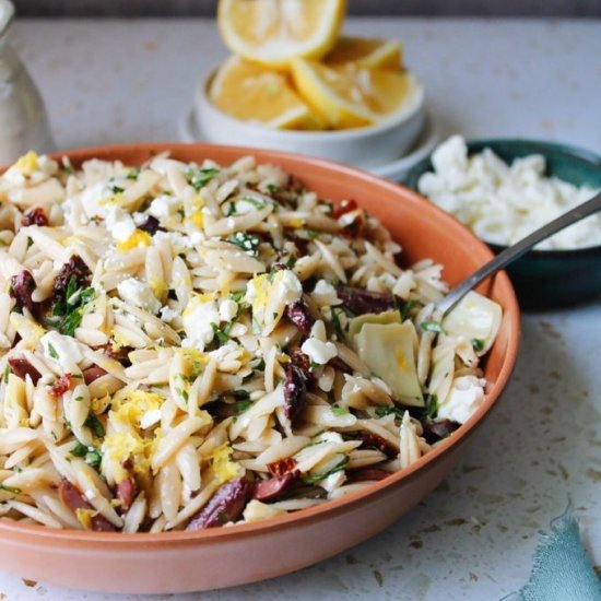 Lemon Orzo Pasta Salad