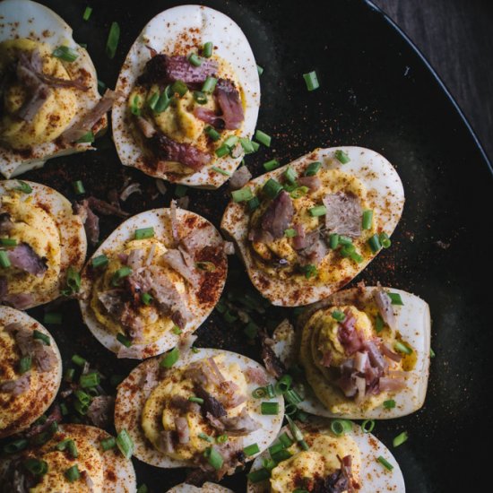 Smoked Deviled Eggs