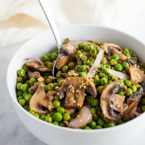 Sautéed Mushroom’s & Peas