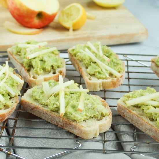 Crab and Avocado Crostini