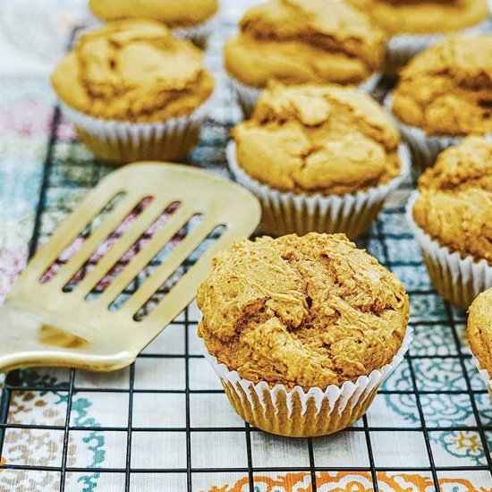 Spice Cake Mix Pumpkin Muffins