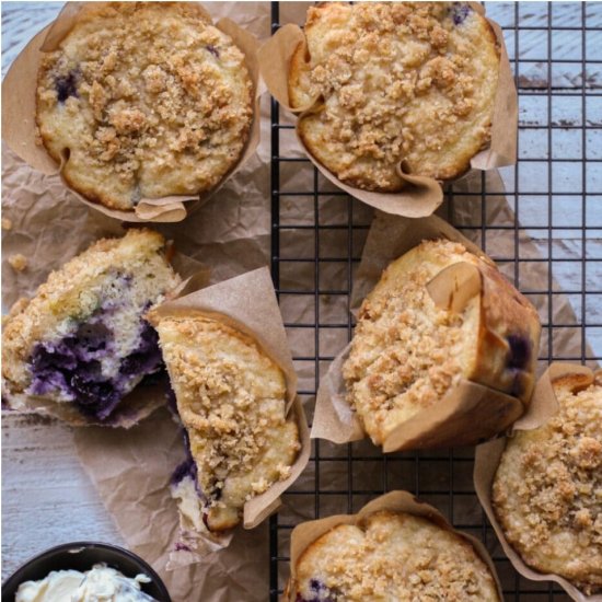 Blueberry Lemon Muffins Crumble