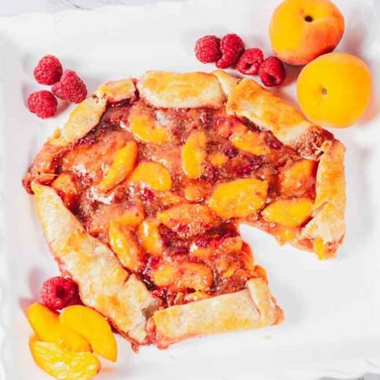 Peach Raspberry Crostata