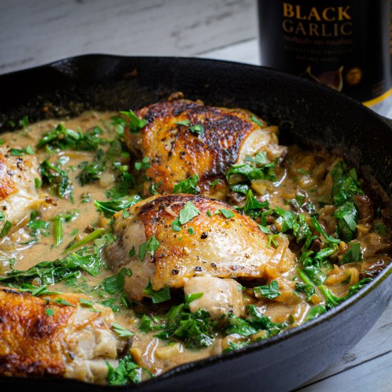 Creamy Black Garlic Chicken