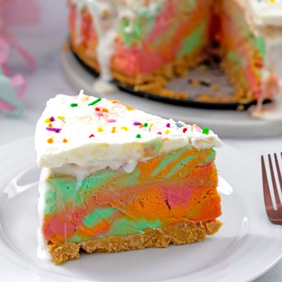 Rainbow Sherbet Cake