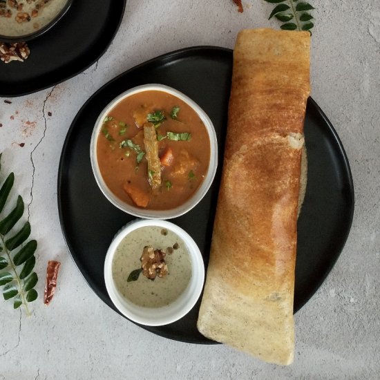 Nav Dhan Masala Dosa [no rice dosa]