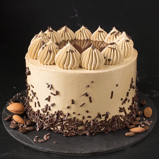 Almond and Chocolate Mocha Cake