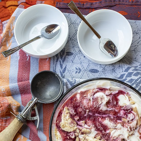 Sour Cherry Cheesecake Ice Cream