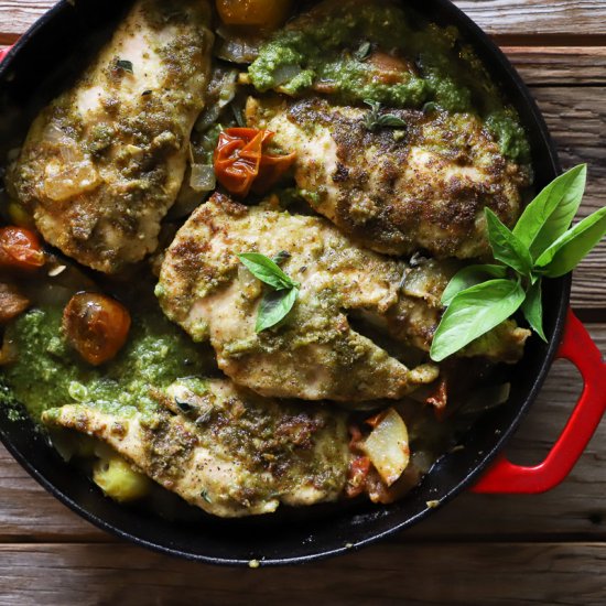 White Wine Pesto Chicken