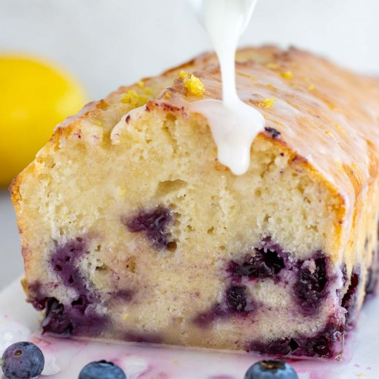 Lemon Blueberry Pound Cake w glaze