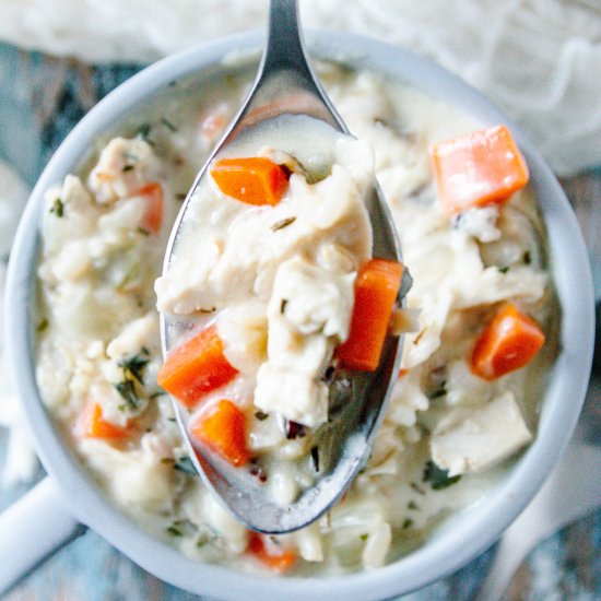 Creamy Turkey and Rice Soup