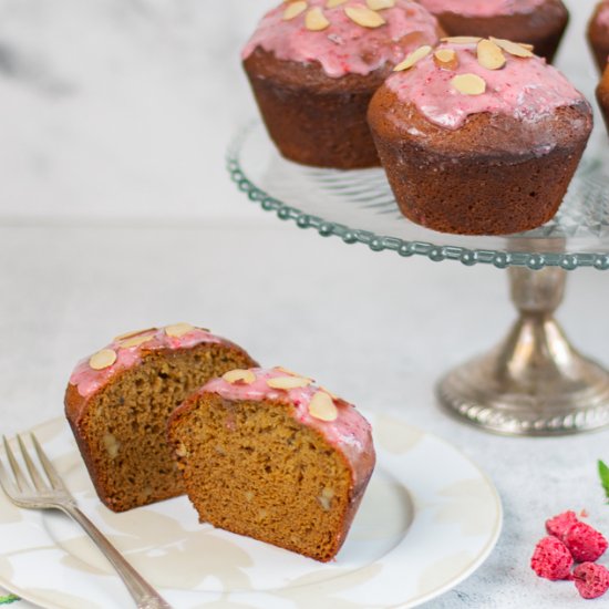 Raspberry Glazed Honey Cakes