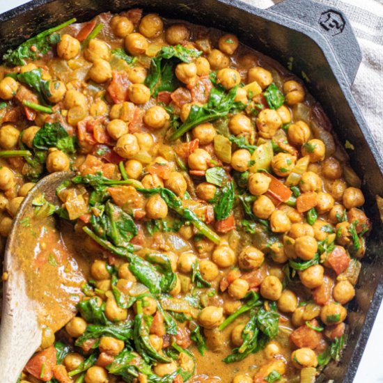 Chickpea and Spinach Curry