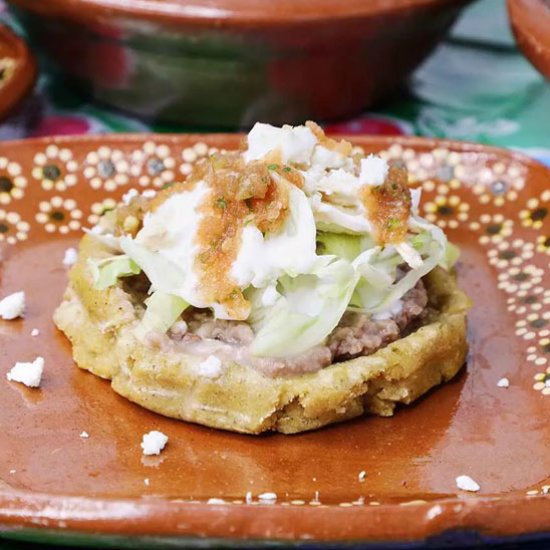 Mexican Sopes with Chicken