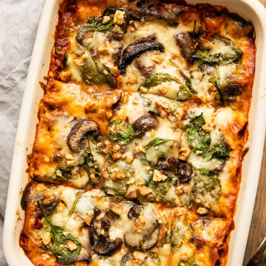 Spinach & Mushroom Lasagna