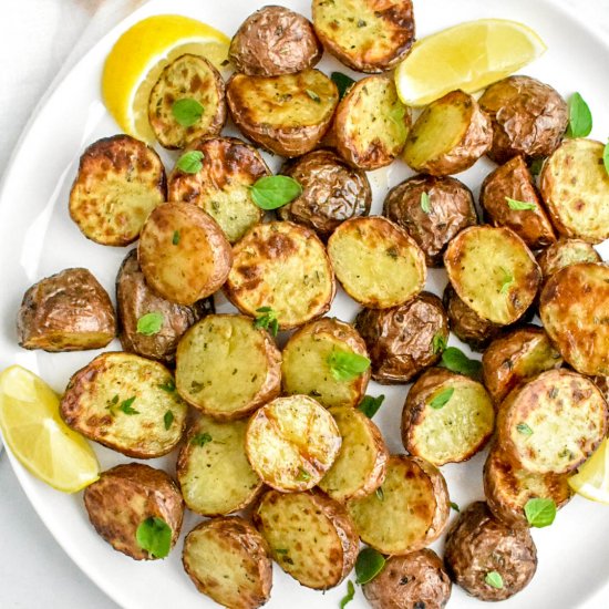 Crispy Air Fryer Greek Potatoes