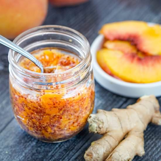 Easy Ginger Peach Chia Jam