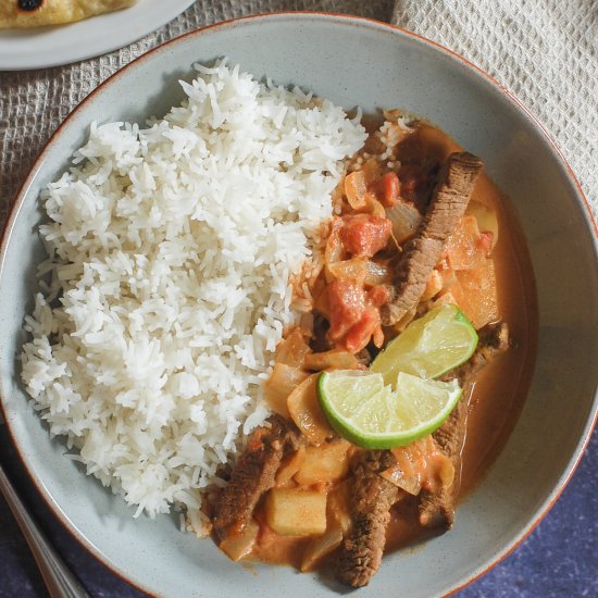 Caribbean Mild Beef Curry