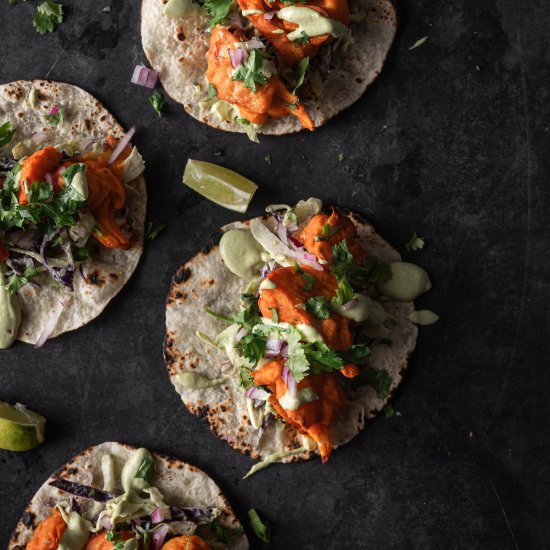 Buffalo Cauliflower Tacos