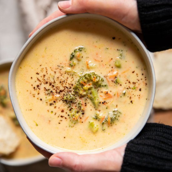 30 Minute Broccoli Cheddar Soup