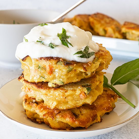 Salmon Burgers with Water Chestnuts