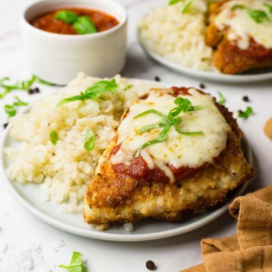 Keto chicken parmesan