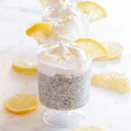 Lemon Poppyseed Chia Pudding