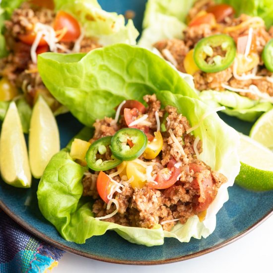 Taco Turkey Lettuce Wraps