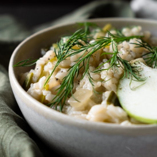 Apple And Leek Risotto