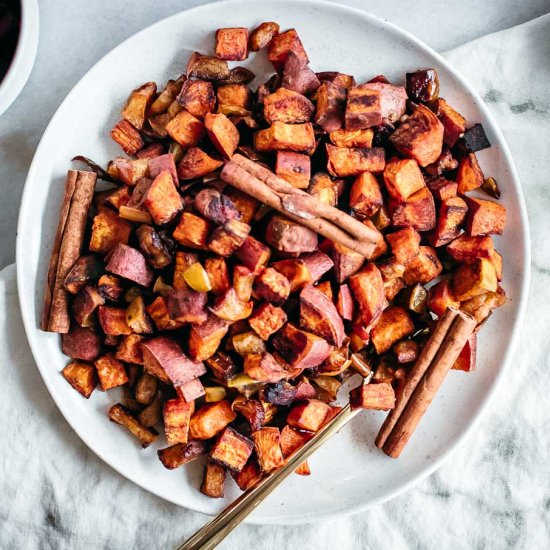 Roasted Sweet Potatoes and Apples